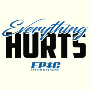 EVERYTHING HURTS - WOMEN'S CROPPED HOODIE - $41HRF6$ Design